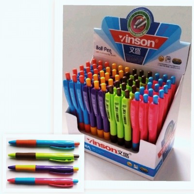Ручка Vinson шариковая автомат цветной корп.0,7mm KZ-927 (60шт/уп)